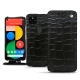 Lederschutzhülle Google Pixel 5 - Crocodile nero