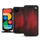 Google Pixel 5 leather case - Rouge Patine
