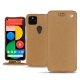 Google Pixel 5 leather case - Beige Veggie