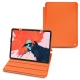 Apple iPad Air (2020) leather case - Orange fluo