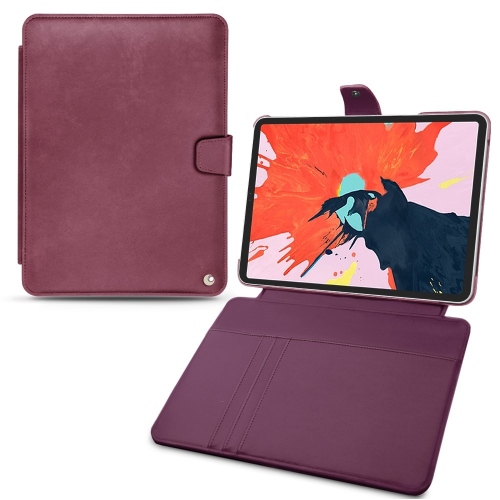 Leather wallet covers for Apple iPad Air (2020 / 2022)Prune vintage ( Pantone #612434 ) 