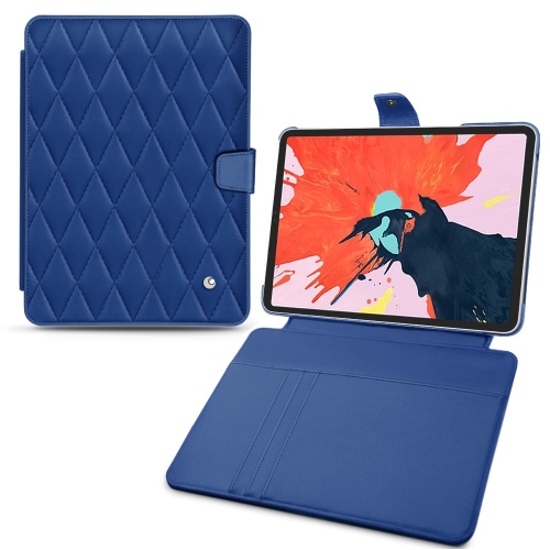 Capas de carteira em pele para Apple iPad Air (2020 / 2022)Bleu océan - Couture ( Nappa - Pantone #15458a) 