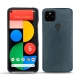 Custodia in pelle Google Pixel 5 - Jean vintage ( Roughtcut - Pantone 285U  ) 