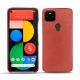 Google Pixel 5 leather cover - Cerise vintage ( Pantone 185C ) 