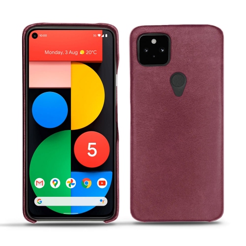 Leather shells for Google Pixel 5Prune vintage ( Pantone #612434 ) 