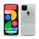 Google Pixel 5 leather cover - Platinium ( Pantone 877C ) 