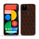 Custodia in pelle Google Pixel 5 - Châtaigne - Couture ( Pantone 476C ) 