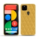 Google Pixel 5 leather cover - Mimosa - Couture ( Pantone 141C ) 