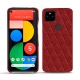 Capa em pele Google Pixel 5 - Tomate - Couture ( Pantone 187C ) 