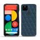 Coque cuir Google Pixel 5 - Indigo - Couture ( Pantone 303U ) 