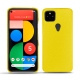 Coque cuir Google Pixel 5 - Jaune fluo
