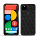 Coque cuir Google Pixel 5 - Negre poudro - Couture