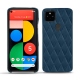 Coque cuir Google Pixel 5 - Blu mediterran - Couture