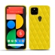 レザーケース Google Pixel 5 - Jaune fluo - Couture