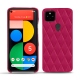 Coque cuir Google Pixel 5 - Rose fluo - Couture