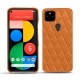 Coque cuir Google Pixel 5 - Mandarine vintage - Couture