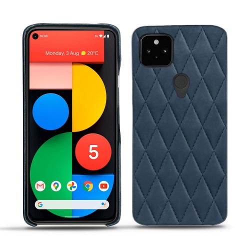 Lederschalen für Google Pixel 5Jean vintage - Couture ( Pantone #2f414f  ) 