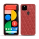 Coque cuir Google Pixel 5 - Cerise vintage - Couture