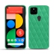 Coque cuir Google Pixel 5 - Menthe vintage - Couture