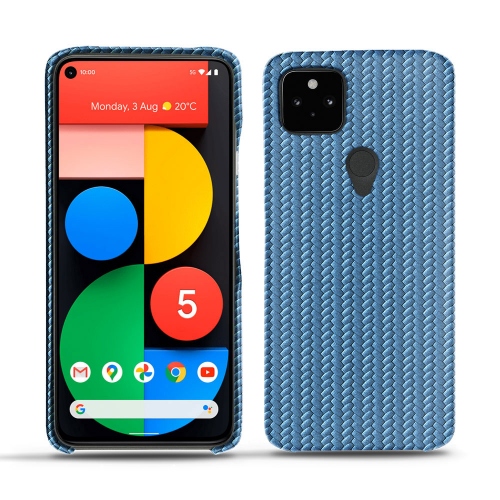 Conchas de cuero para Google Pixel 5Abaca ishia ( Pantone #395775 ) 