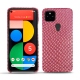 Coque cuir Google Pixel 5 - Serpent ciclamino