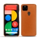 Coque cuir Google Pixel 5 - Orange vibrant