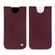 Pochette cuir Apple iPhone 12 - Lie de vin ( Pantone 5115C ) 