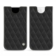Pochette cuir Apple iPhone 12 - Noir - Couture ( Nappa - Black ) 