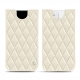 レザーケース Apple iPhone 12 - Blanc - Couture ( Bologna - White ) 