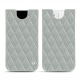 Apple iPhone 12 leather pouch - Gris - Couture ( Nappa - Pantone W428C ) 