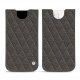 レザーケース Apple iPhone 12 - Anthracite - Couture ( Pantone 424C ) 