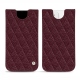 Capa em pele Apple iPhone 12 - Lie de vin - Couture ( Pantone 5115C ) 