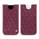 Apple iPhone 12 leather pouch - Prune vintage - Couture