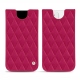 Lederschutzhülle Apple iPhone 12 - Rose fluo - Couture