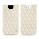 Lederschutzhülle Apple iPhone 12 - Blanc escumo - Couture