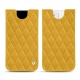 Apple iPhone 12 leather pouch - Jaune soulèu - Couture
