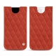 Lederschutzhülle Apple iPhone 12 - Arange clouquié - Couture