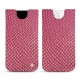 Pochette cuir Apple iPhone 12 - Serpent ciclamino