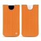 Pochette cuir Apple iPhone 12 - Abaca arancio