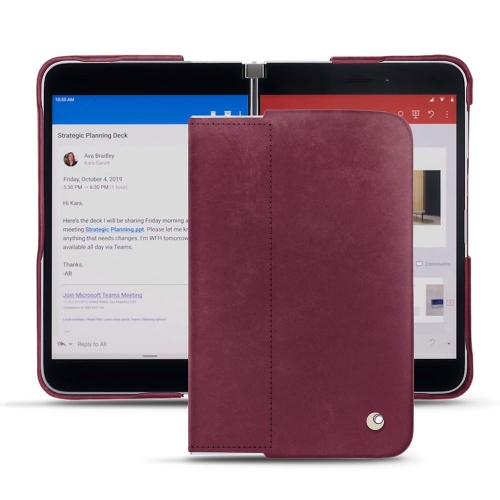 Gusci in pelle premium per Microsoft Surface DuoPrune vintage ( Pantone #612434 ) 