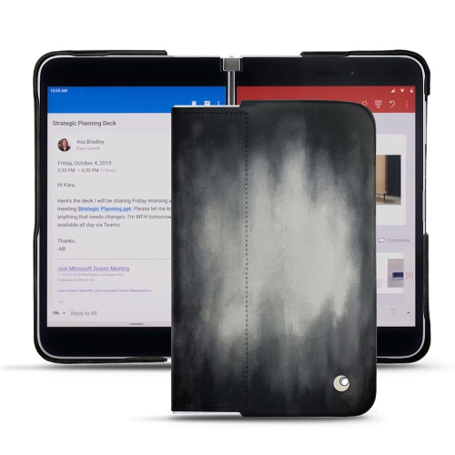 Hochwertige Lederschalen für Microsoft Surface DuoGris Patine