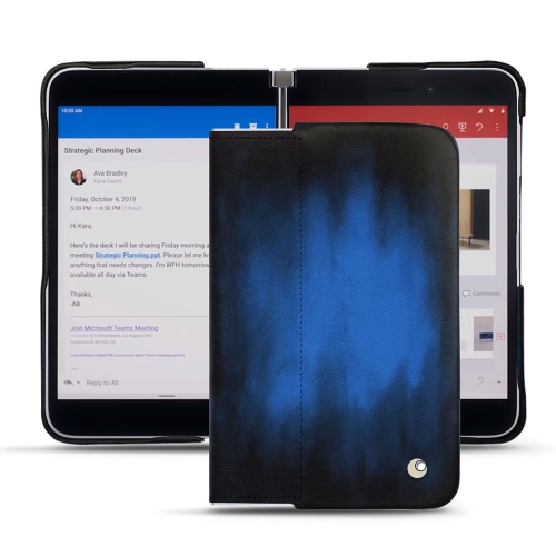 Microsoft Surface Duo用プレミアムレザーシェルBleu Patine