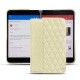 Coque cuir Microsoft Surface Duo - Ivoire - Couture ( Sleek P C12 - White ) 