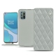 Capa em pele OnePlus 8T - Gris - Couture ( Nappa - Pantone W428C ) 