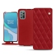 Capa em pele OnePlus 8T - Rouge - Couture ( Nappa - Pantone 199C ) 