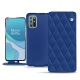 Lederschutzhülle OnePlus 8T - Bleu océan - Couture ( Nappa - Pantone 293C ) 