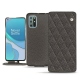 Lederschutzhülle OnePlus 8T - Anthracite - Couture ( Pantone 424C ) 