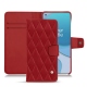 Funda de piel OnePlus 8T - Rouge - Couture ( Nappa - Pantone 199C ) 