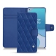 가죽 커버 OnePlus 8T - Bleu océan - Couture ( Nappa - Pantone 293C ) 