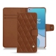 Housse cuir OnePlus 8T - Marron - Couture ( Nappa - Pantone 1615C ) 